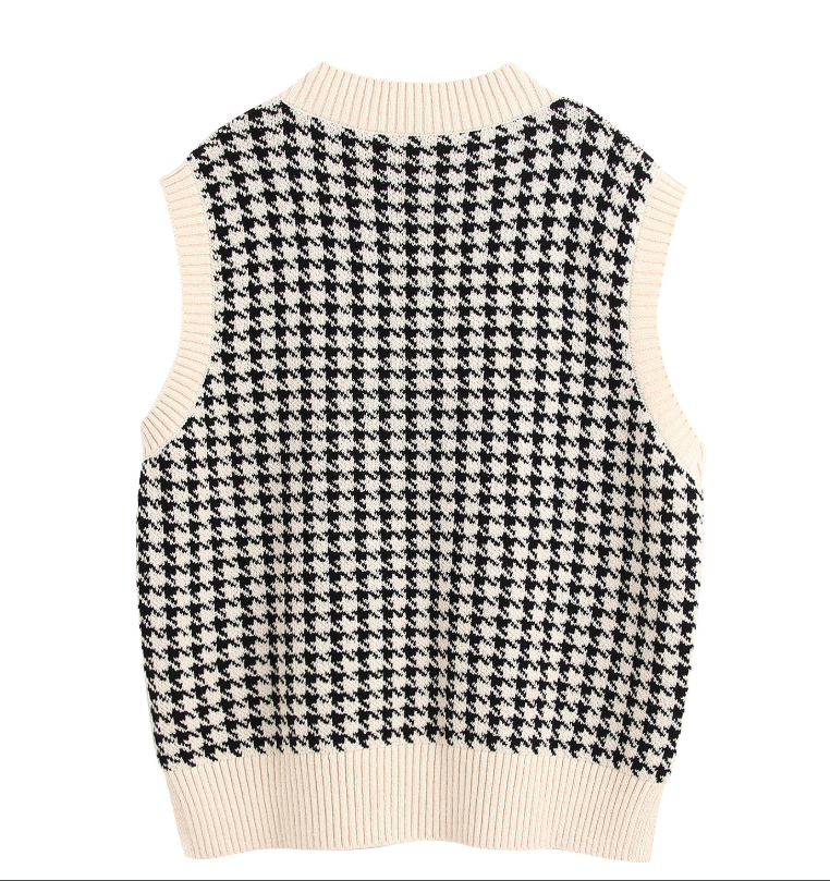 Swallow Gird Texture Sweater Vest