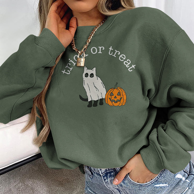 Trick Or Treat Cat Sweatshirt