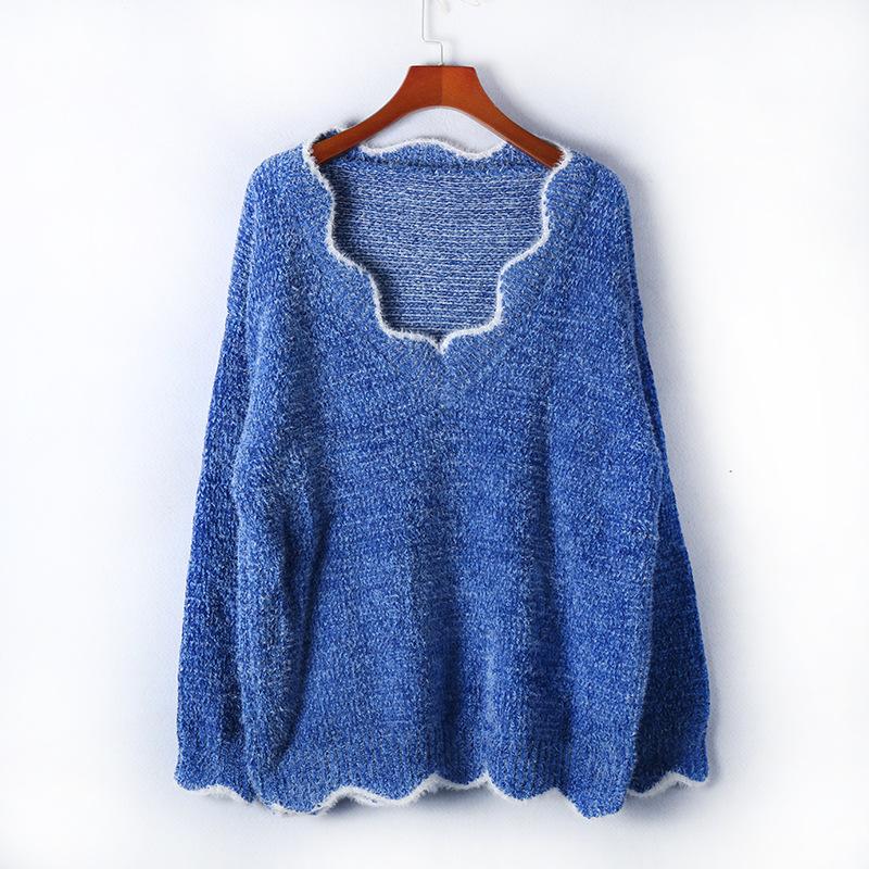 Mohair High Quality Wave Neck Sweater