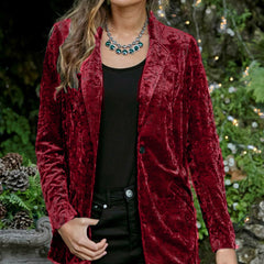 Casual Solid Color Long Sleeve Lapel Jacket
