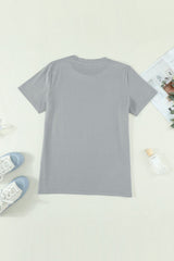 Women's Casual Gray Short Sleeve Faith Over Fear Graphic Tee