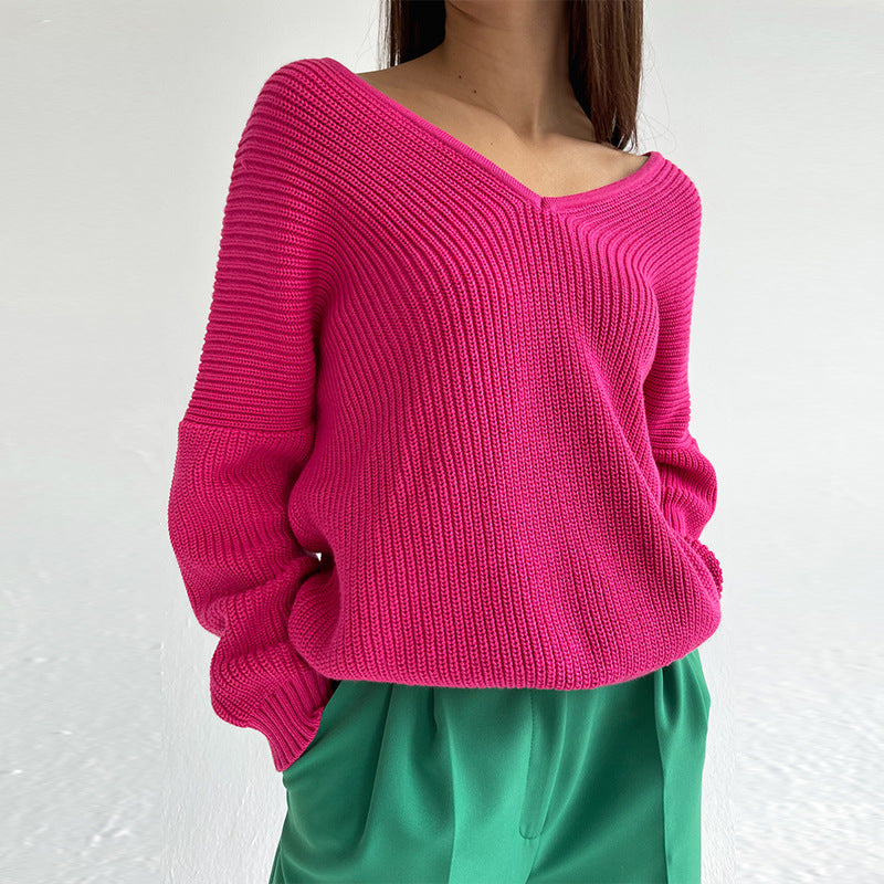 V-Neck Loose Sweater