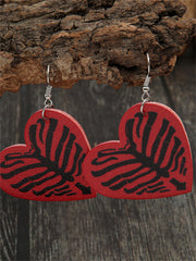 Skeleton Inspired Heart Pendant Earrings