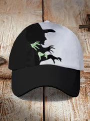 Unisex Halloween Witch Shadow Print Hat