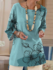 Elegant Water Lily Art Pattern Front And Back Irregular T-Shirt
