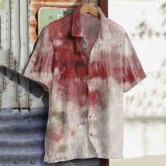 I'M Fine Bloodstained Halloween Art Short Sleeve Shirt