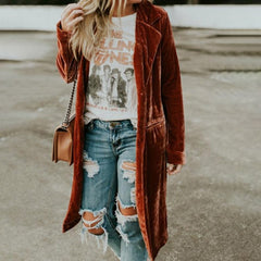 Casual Lapel Mid-length Coat
