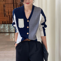 Irregular Shirt Stitching Elegant Cardigan