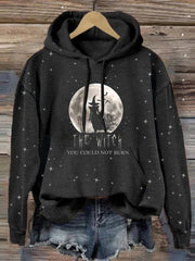 Halloween Vintage Witch Drawstring Sweatshirt