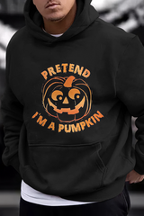 Men's Halloween Pumpkin Loose Hoodie