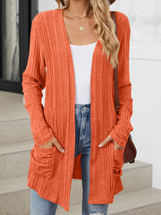 Simple Solid Color Casual Knit Cardigan