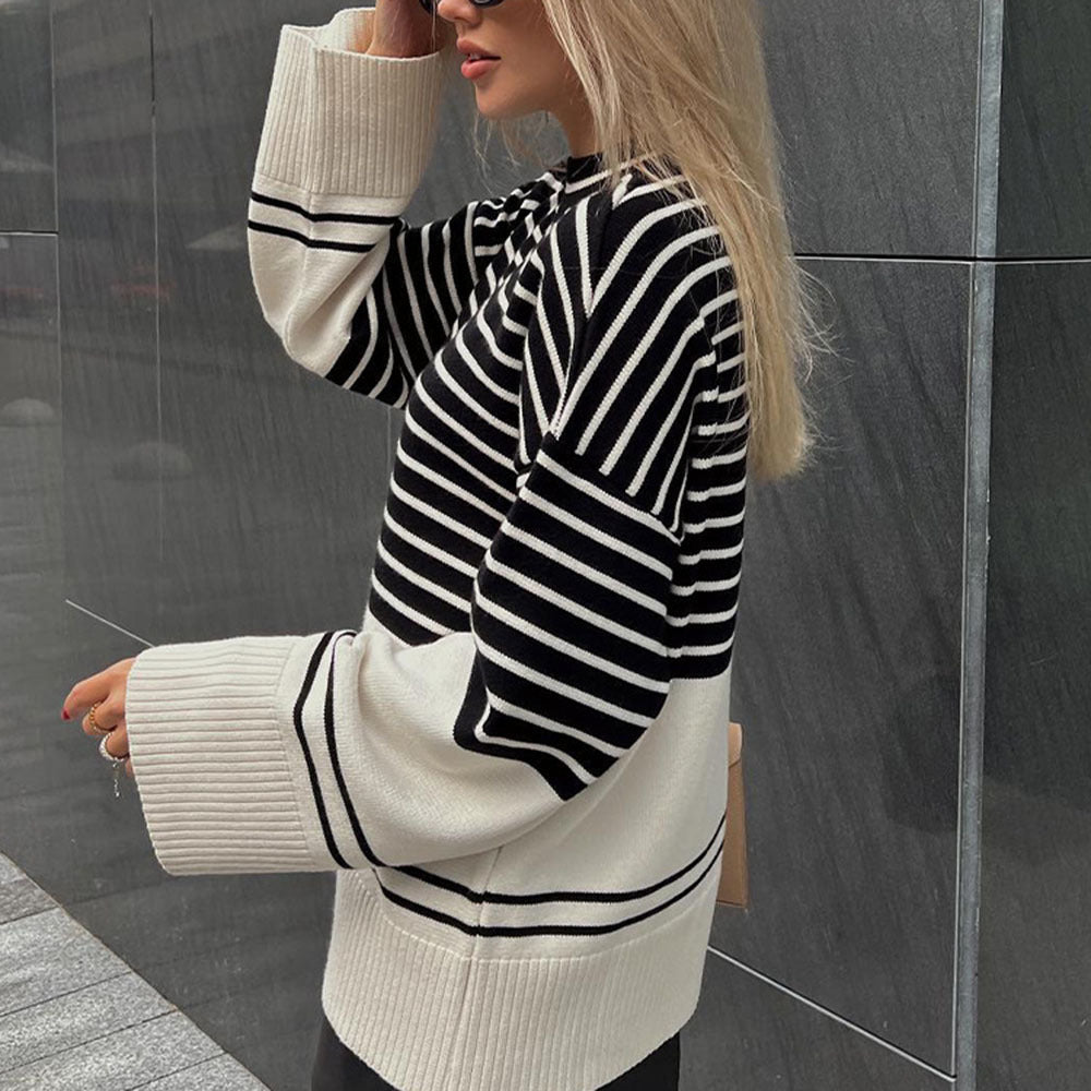 Stylish Loose Striped Sweater