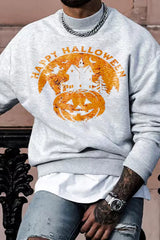 Fashion Men's Halloween Pattern Crew Neck Sweatshirt