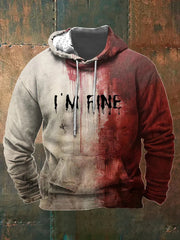 Bloody I AM FINE Printed Vintage Casual Sweatshirt