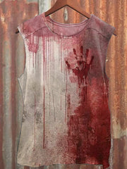 Blood Splatter Halloween  Vintage Tank Top
