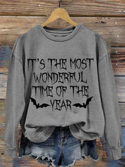 It's The Most Wonderful Time Of The Year Halloween Washed Sweatshirt