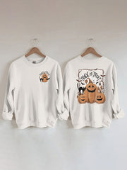 Halloween Jack-O-Lantern Trio Crew Neck Sweatshirt
