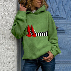 Halloween Print Long Sleeve Casual Hoodie