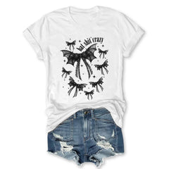 Halloween Bat Shit Crazy Gothic Coquette Bow T-Shirt