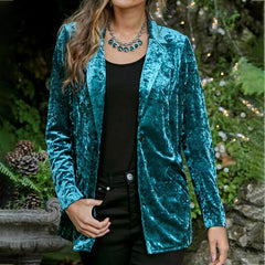 Casual Solid Color Long Sleeve Lapel Jacket
