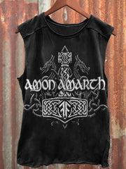 Amon Amarth Viking Axe Symbol Print Men's Tank Top