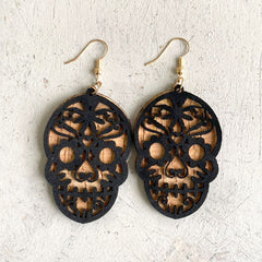 Casual Three-Dimensional Stitching Skull Earrings