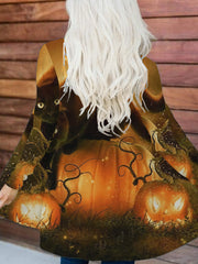 Casual Cat Jack-O-Lantern Cardigan