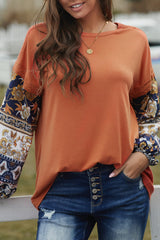 Women's Boho Balloon Sleeve Top