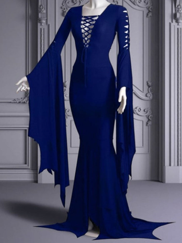 Halloween Gothic V-Neck Sexy Dress