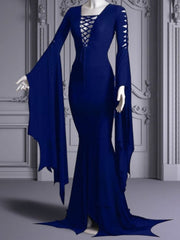 Halloween Gothic V-Neck Sexy Dress