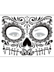 Sugar Skull Inspired Face Temporary Tattoo