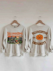 Halloweentown Print Casual Sweatshirt