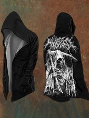 Death Black Metal Print Hooded Jacket