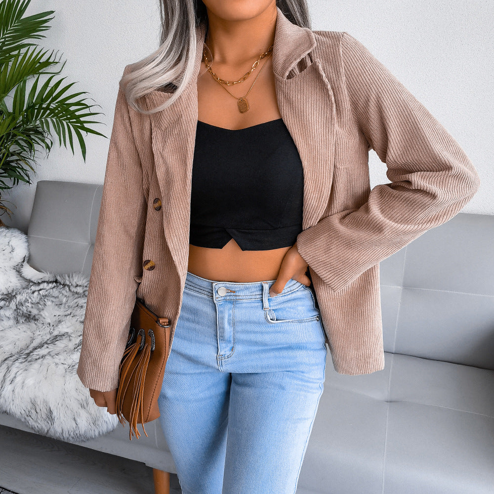 Autumn and winter double breasted Suit jacket