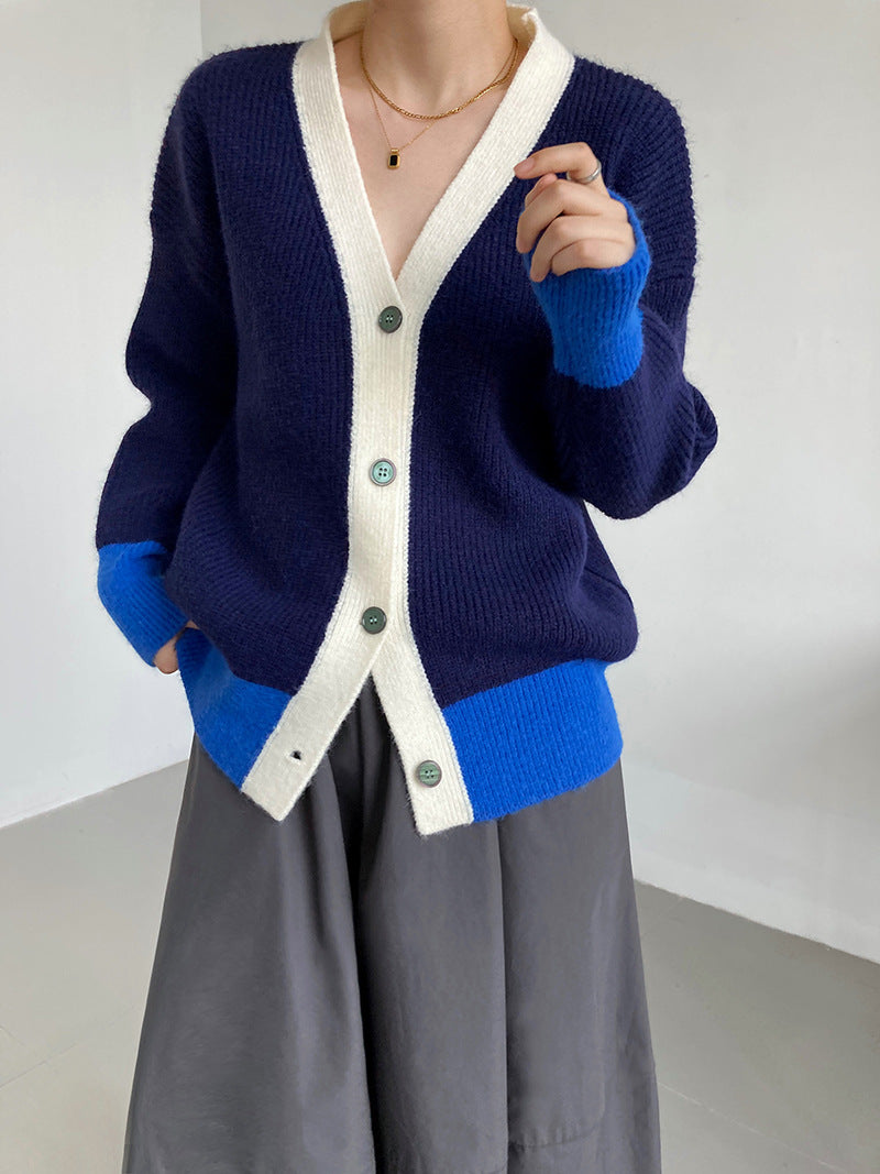 Loose Design Lazy Color Cardigan Sweater Coat