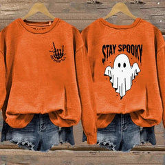 Funny Halloween Stay Spooky Printed Sweatshirt