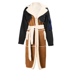 Lambswool Patchwork Fleece Coat