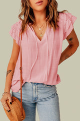 Women's Pink Short Sleeve Top