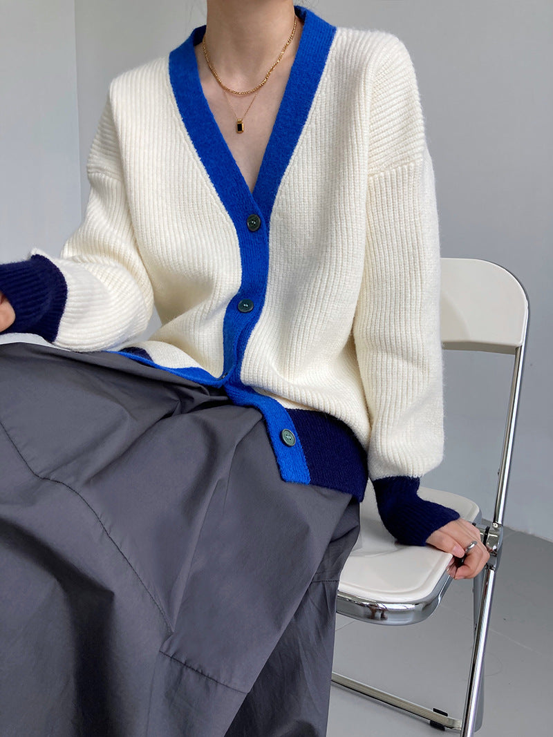 Loose Design Lazy Color Cardigan Sweater Coat