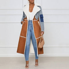 Lambswool Patchwork Fleece Coat
