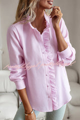 Temperament Commuter Buttoned Long Sleeve Shirt