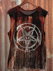 Men's Black Metal Graffiti Bloody Tank Top