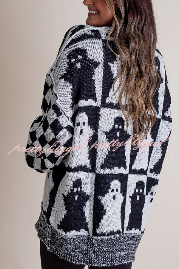 Halloween Casual Loose Crew Neck Sweater