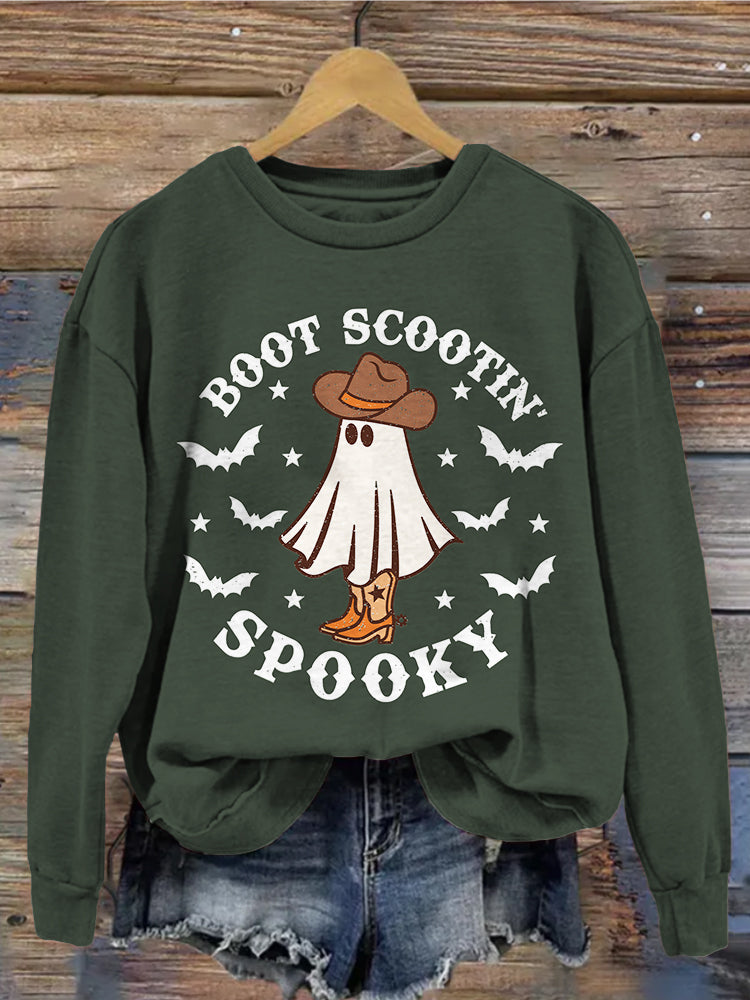 Boot Scootin Spooky Graphic Vintage Washed Sweatshirt