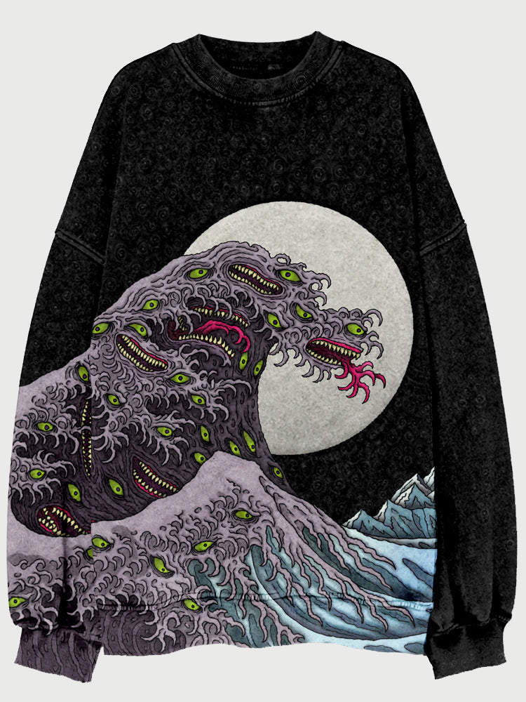 Japanese Inspired The Great Shoggoth Vintage Sweatshirt