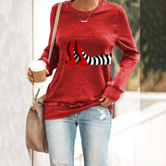 Halloween Printed Round Neck Sweatshirt