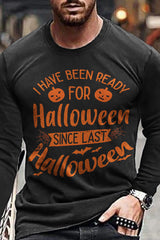 Men's Halloween Character Graphic Long Sleeve T-Shirt