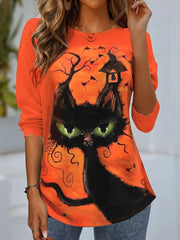 Fun Cat Graphic Halloween T-Shirt