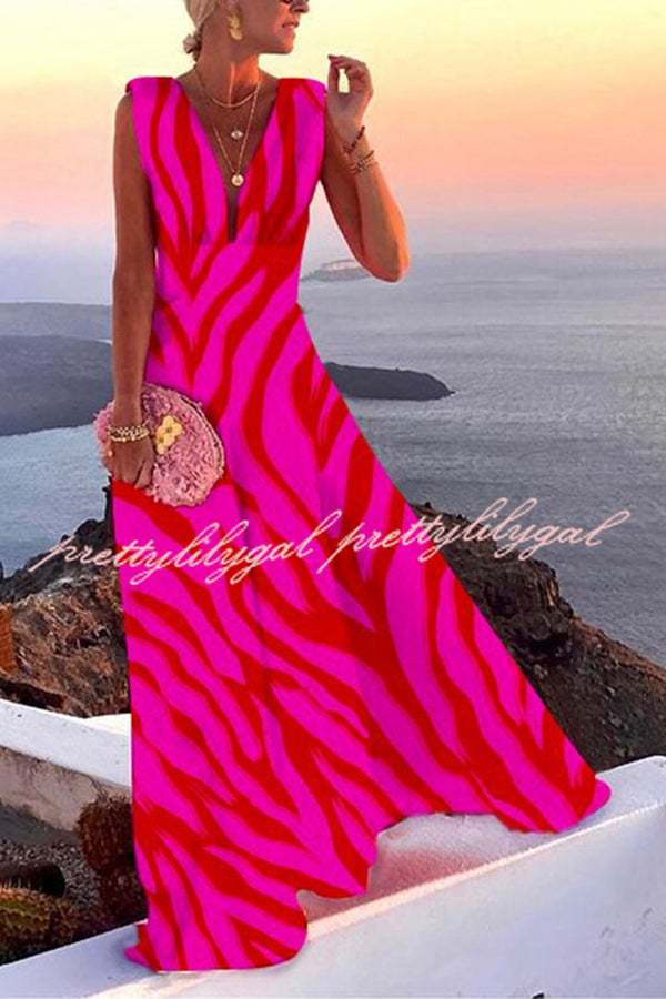 Novel Romance V Neck Maxi Party Dress