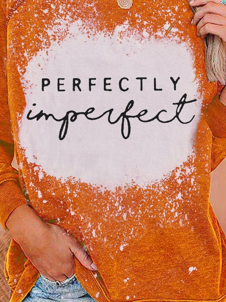 Fashion Tie Dye Perfecty Print Crew Neck Long Sleeve Sweatshirt